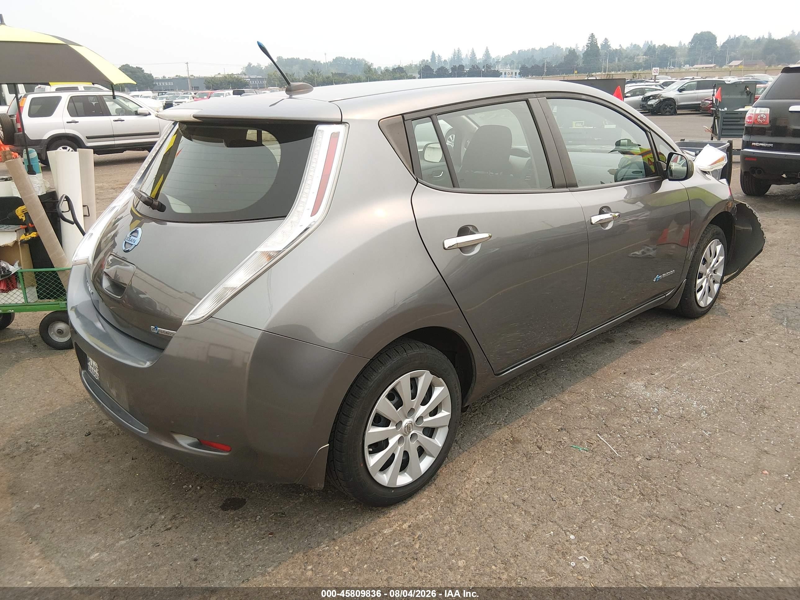 2014 Nissan Leaf S/sv/sl Серый vin: 1N4AZ0CP7EC335948
