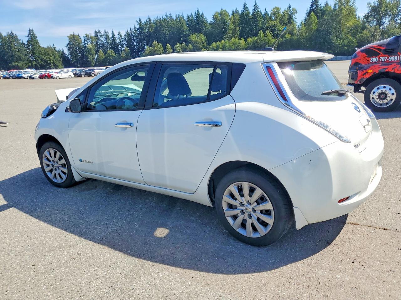 2014 Nissan Leaf S White vin: 1N4AZ0CP7EC336341