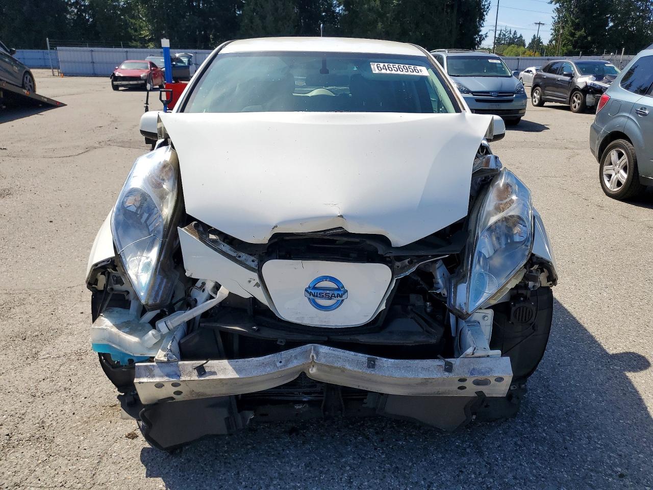 2014 Nissan Leaf S White vin: 1N4AZ0CP7EC336341