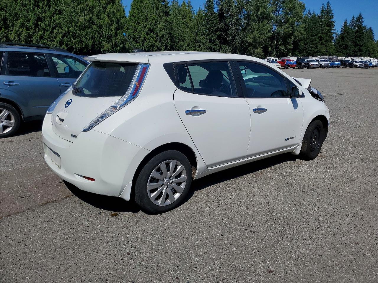 2014 Nissan Leaf S White vin: 1N4AZ0CP7EC336341
