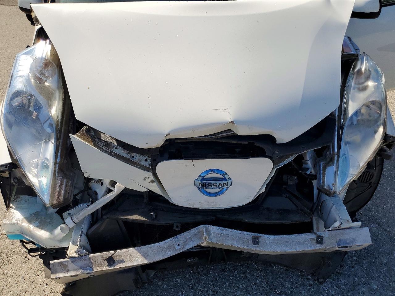 2014 Nissan Leaf S White vin: 1N4AZ0CP7EC336341