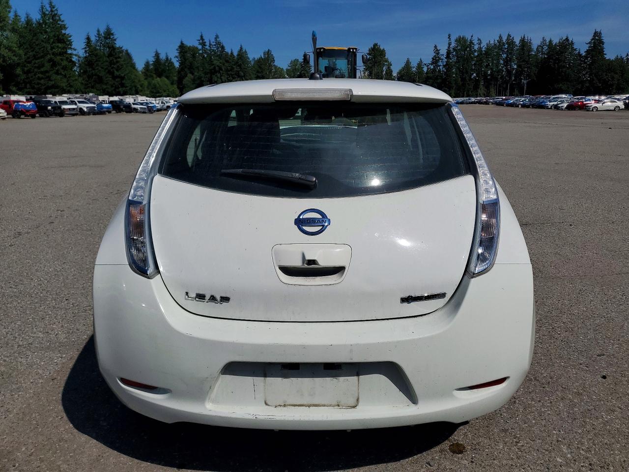 2014 Nissan Leaf S White vin: 1N4AZ0CP7EC336341