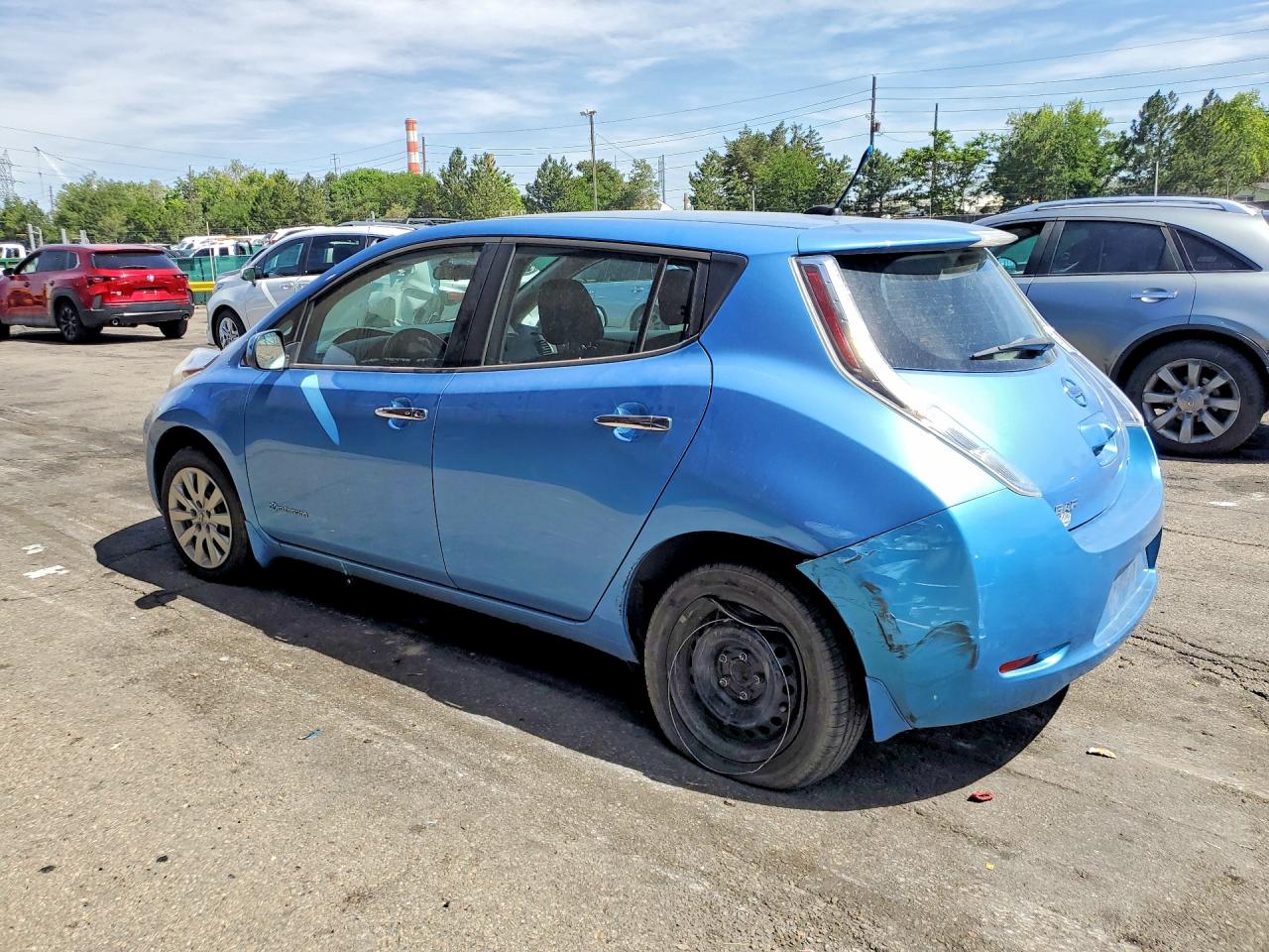 2014 Nissan Leaf S Синий vin: 1N4AZ0CP7EC339434