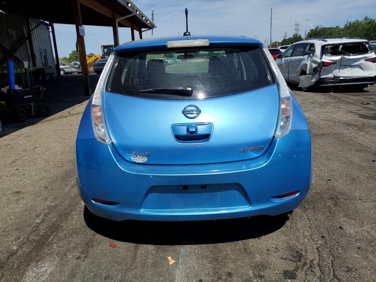 2014 Nissan Leaf S Синий vin: 1N4AZ0CP7EC339434