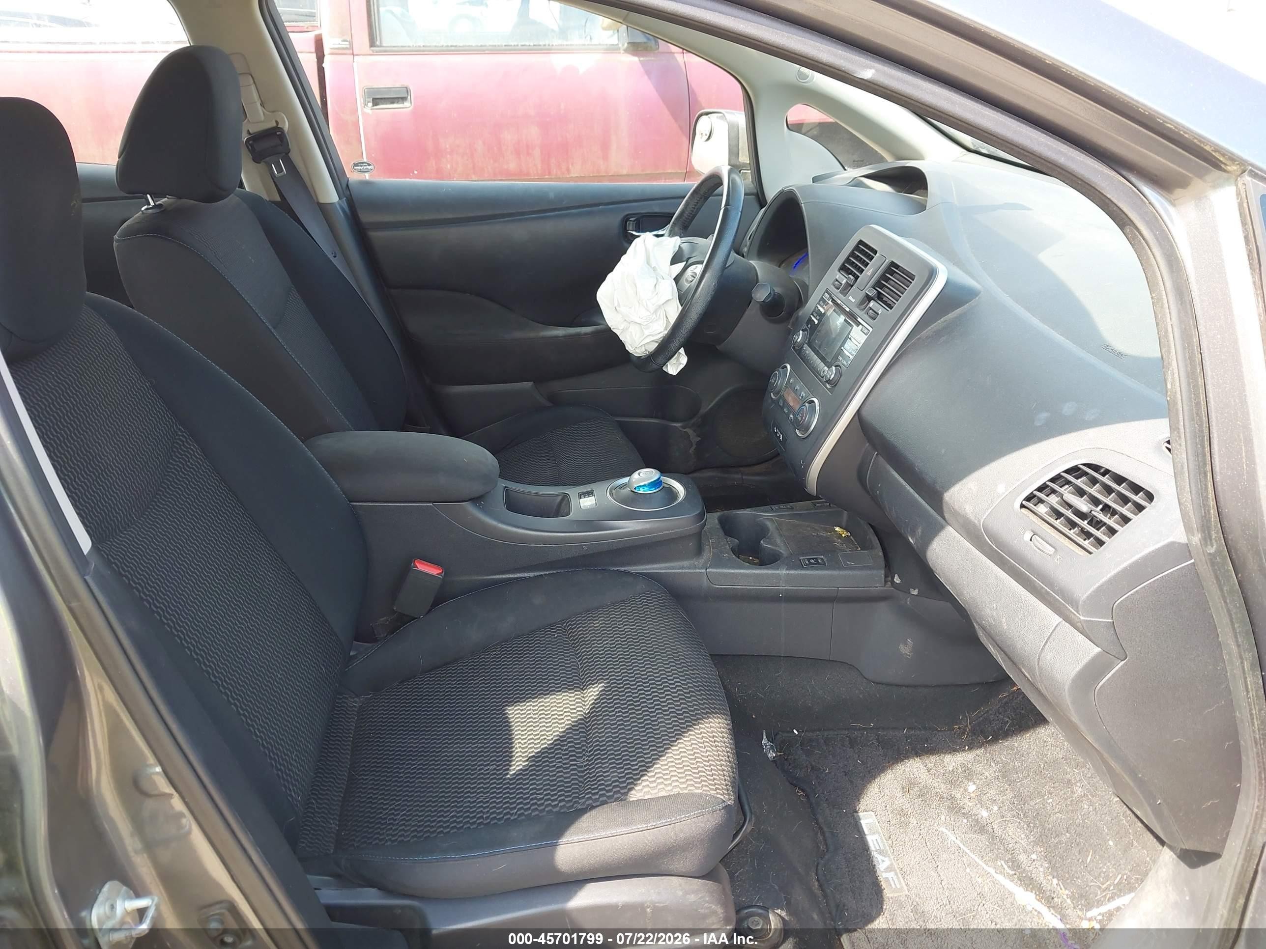 2015 Nissan Leaf S Gray vin: 1N4AZ0CP7FC309738