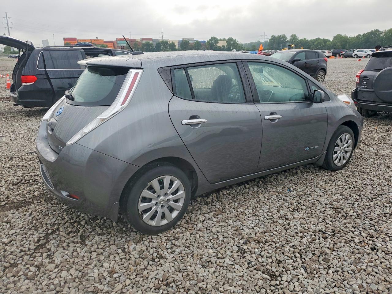 2015 Nissan Leaf S Gray vin: 1N4AZ0CP7FC311621