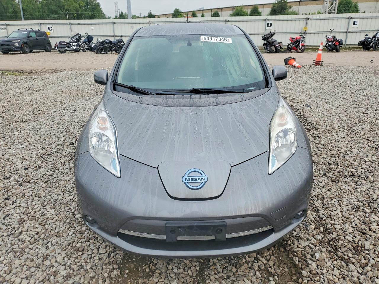 2015 Nissan Leaf S Gray vin: 1N4AZ0CP7FC311621