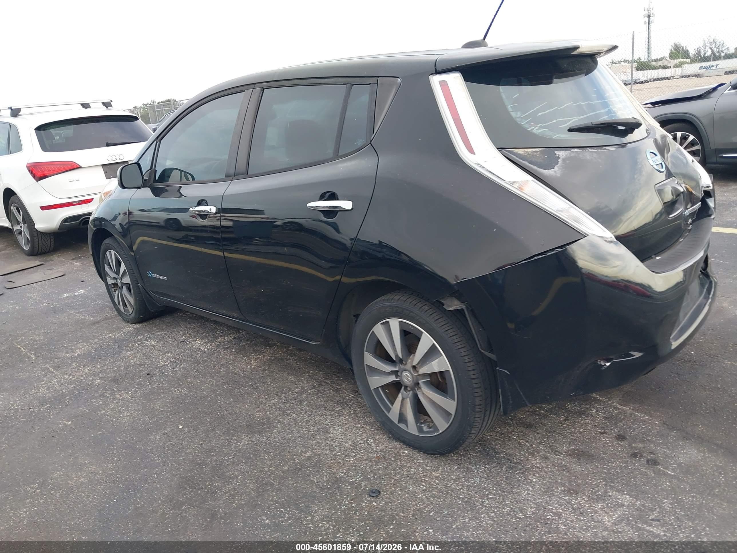 2015 Nissan Leaf Sl Черный vin: 1N4AZ0CP7FC311747