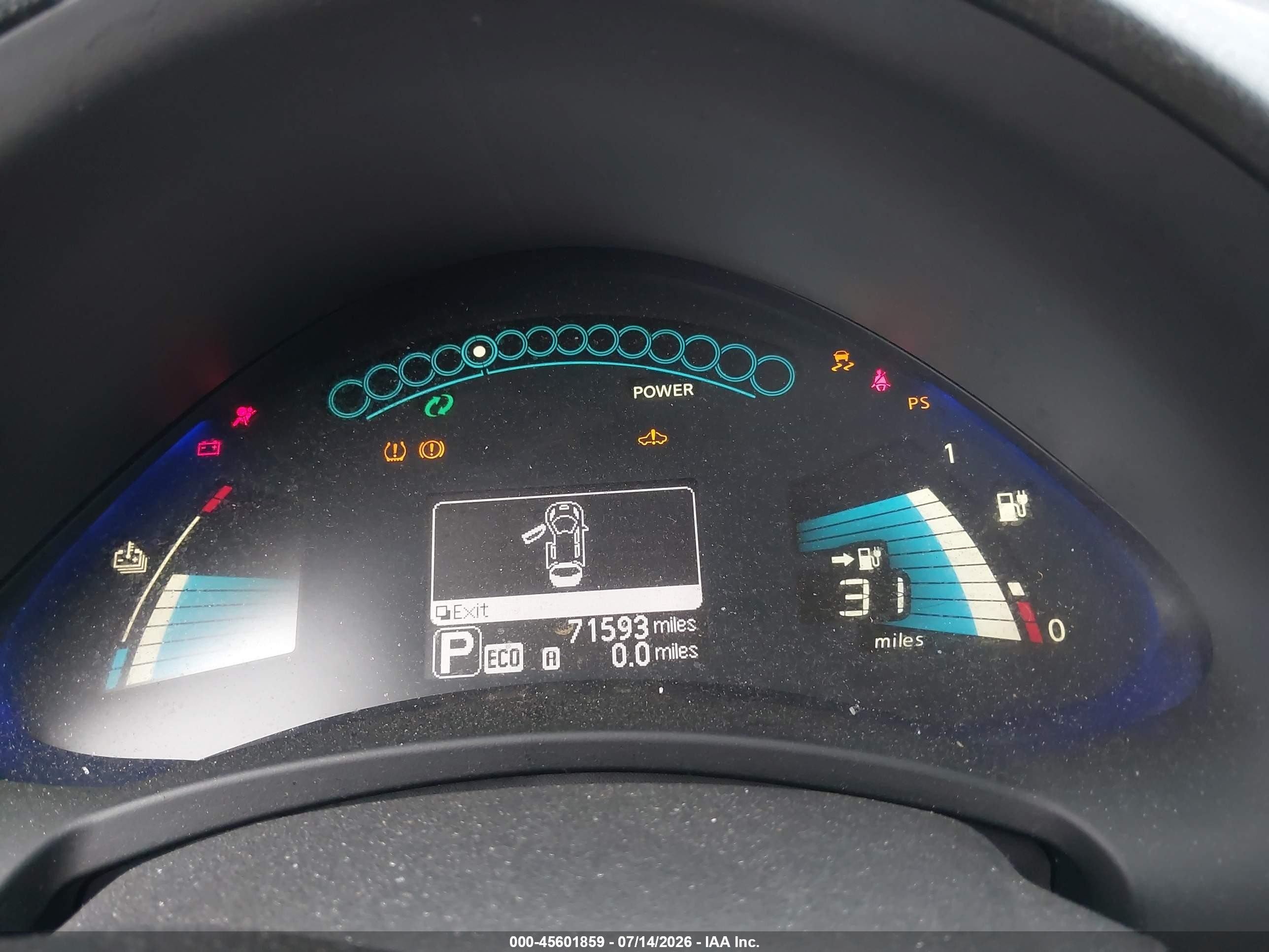 2015 Nissan Leaf Sl Черный vin: 1N4AZ0CP7FC311747