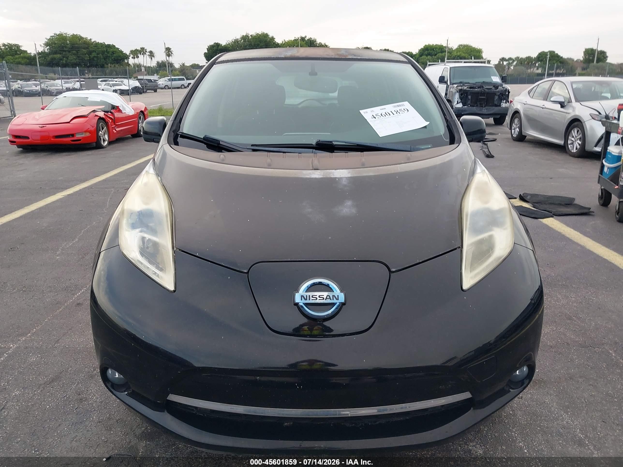 2015 Nissan Leaf Sl Черный vin: 1N4AZ0CP7FC311747