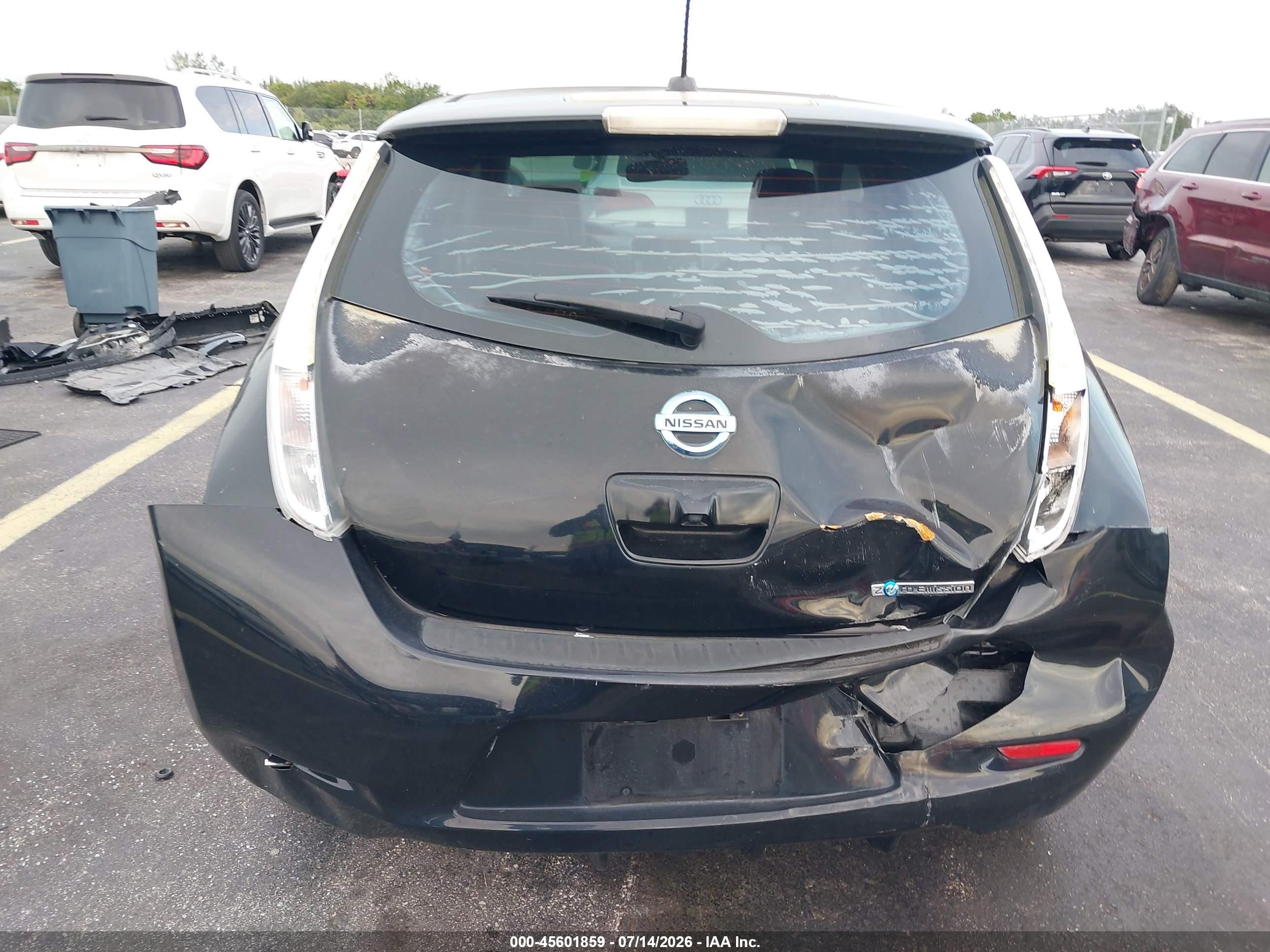 2015 Nissan Leaf Sl Черный vin: 1N4AZ0CP7FC311747