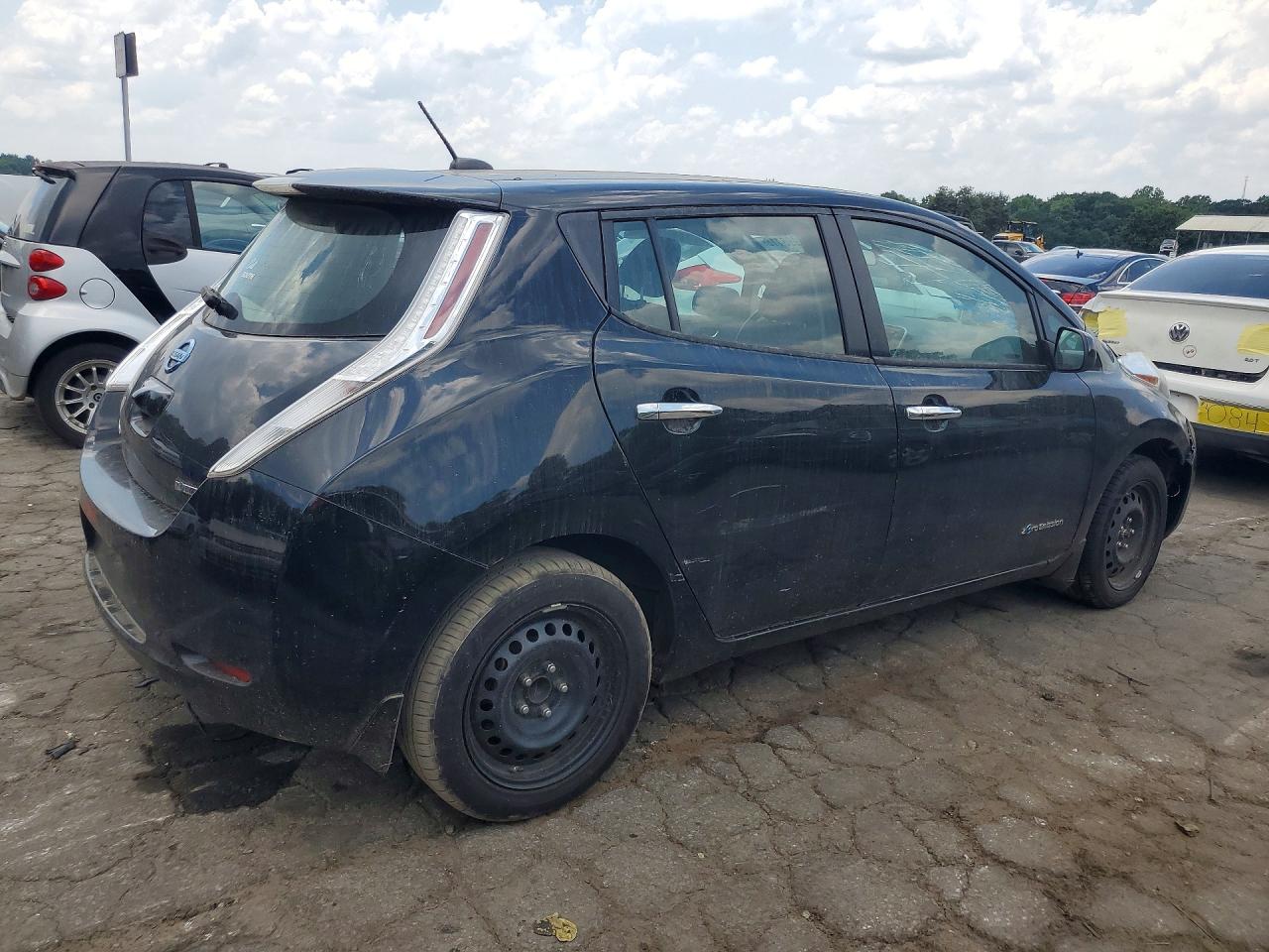 2015 Nissan Leaf S Black vin: 1N4AZ0CP7FC317080