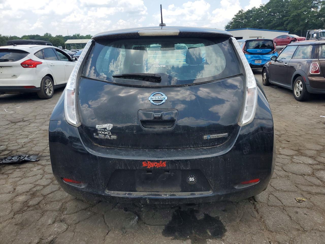 2015 Nissan Leaf S Black vin: 1N4AZ0CP7FC317080