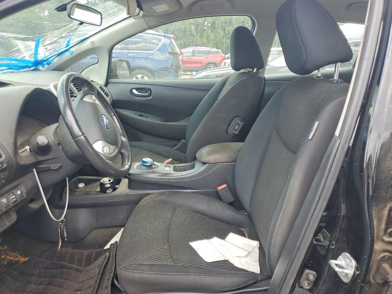2015 Nissan Leaf S Black vin: 1N4AZ0CP7FC317080