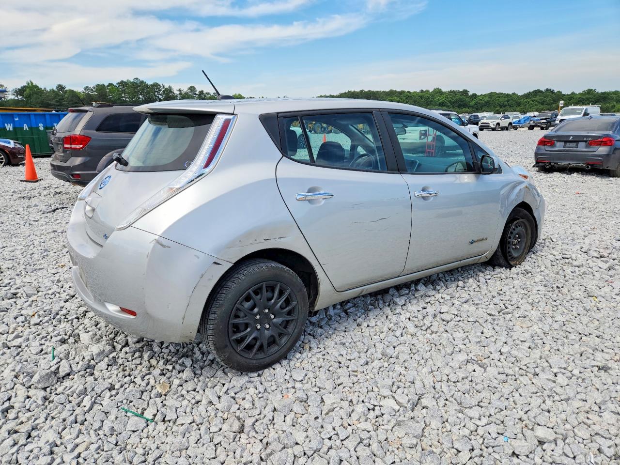 2015 Nissan Leaf S Silver vin: 1N4AZ0CP7FC325731