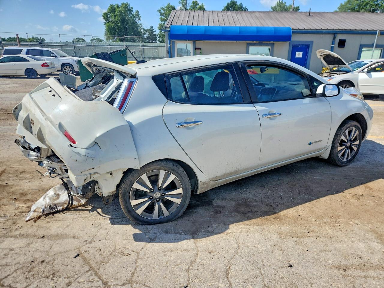 2015 Nissan Leaf Sl White vin: 1N4AZ0CP7FC326622