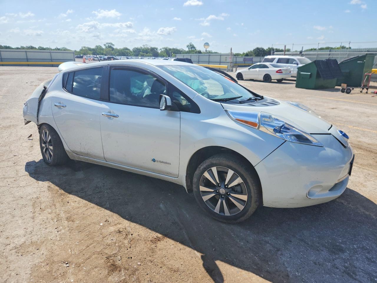 2015 Nissan Leaf Sl White vin: 1N4AZ0CP7FC326622