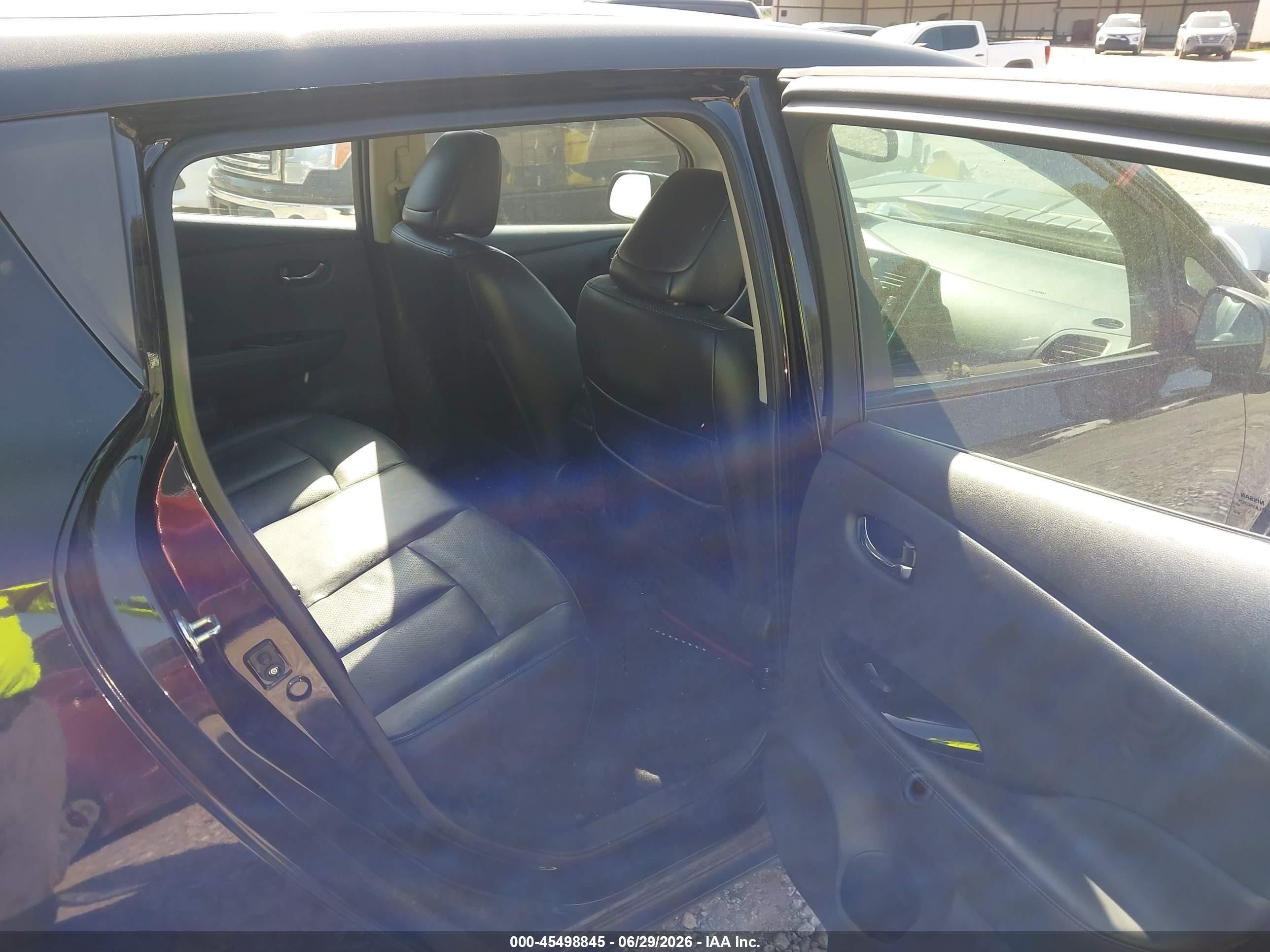 2015 Nissan Leaf Sl Black vin: 1N4AZ0CP7FC331111