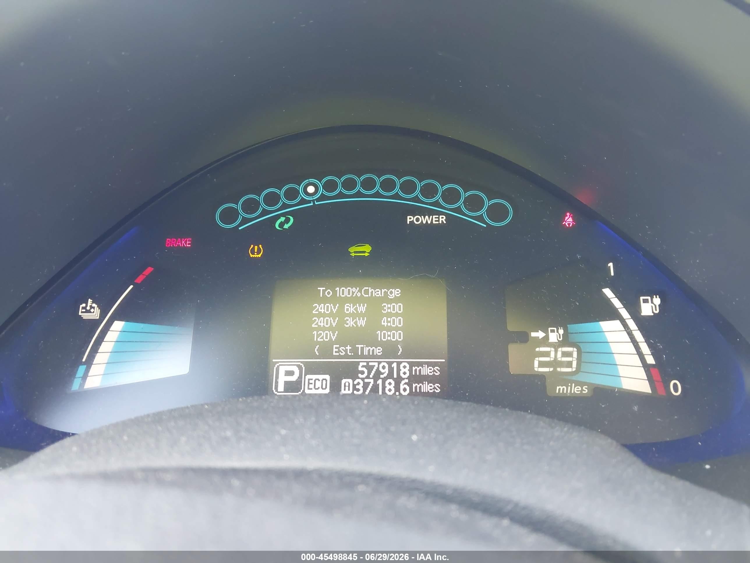 2015 Nissan Leaf Sl Black vin: 1N4AZ0CP7FC331111