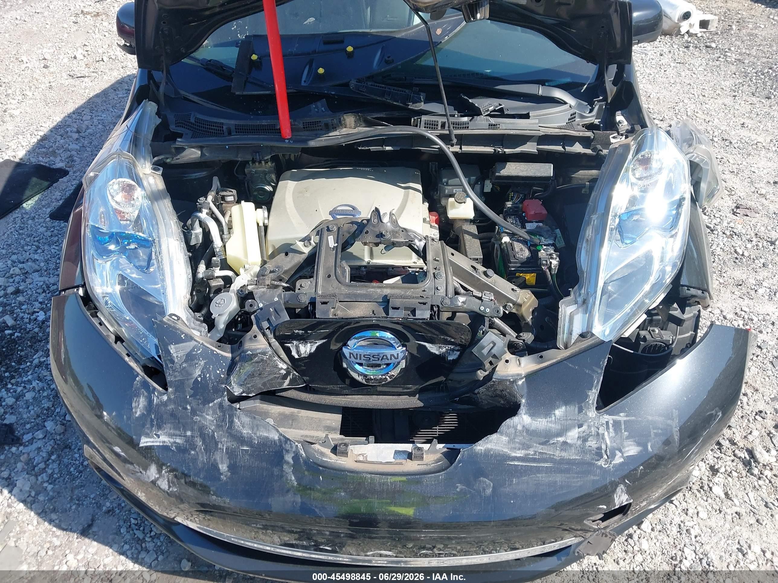 2015 Nissan Leaf Sl Black vin: 1N4AZ0CP7FC331111