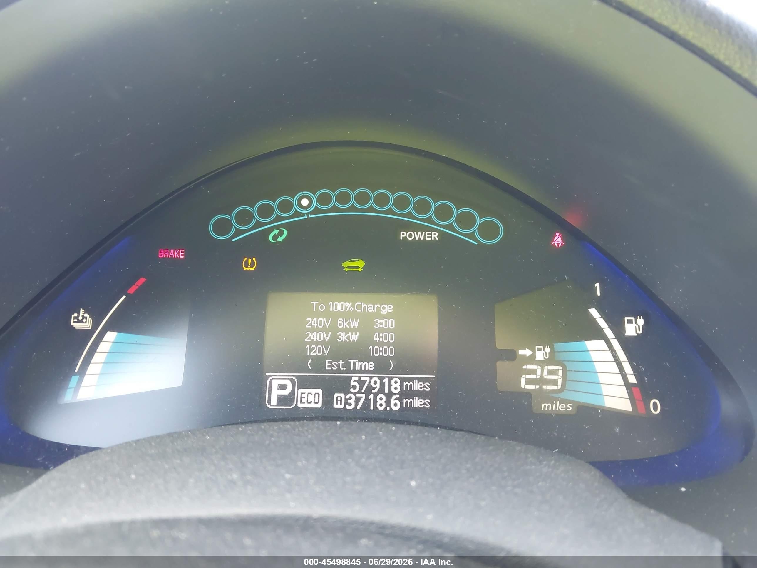 2015 Nissan Leaf Sl Black vin: 1N4AZ0CP7FC331111
