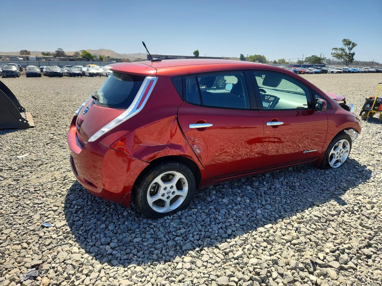 2013 Nissan Leaf S Maroon vin: 1N4AZ0CP8DC408047