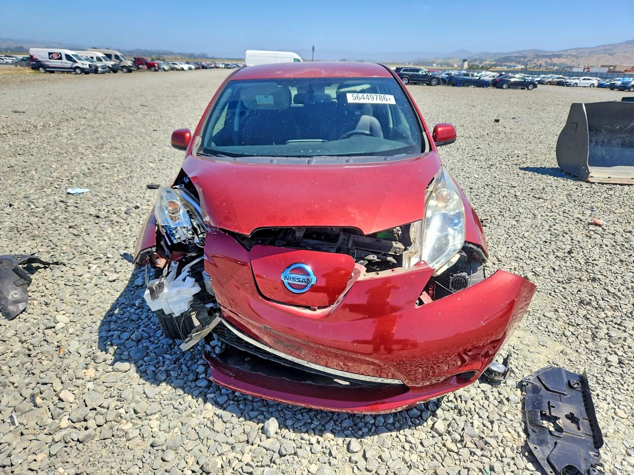 2013 Nissan Leaf S Maroon vin: 1N4AZ0CP8DC408047