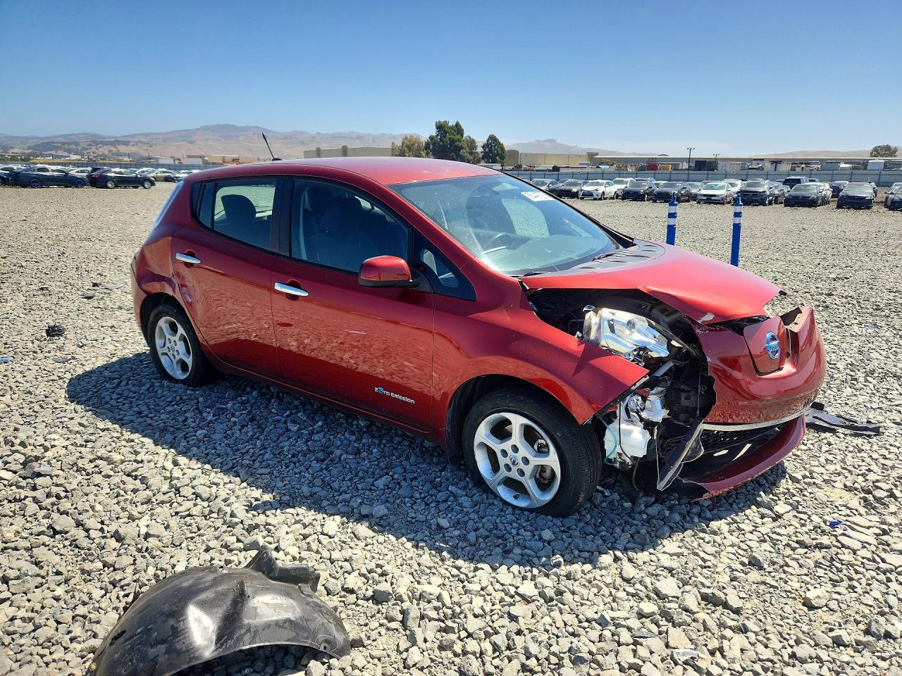 2013 Nissan Leaf S Maroon vin: 1N4AZ0CP8DC408047
