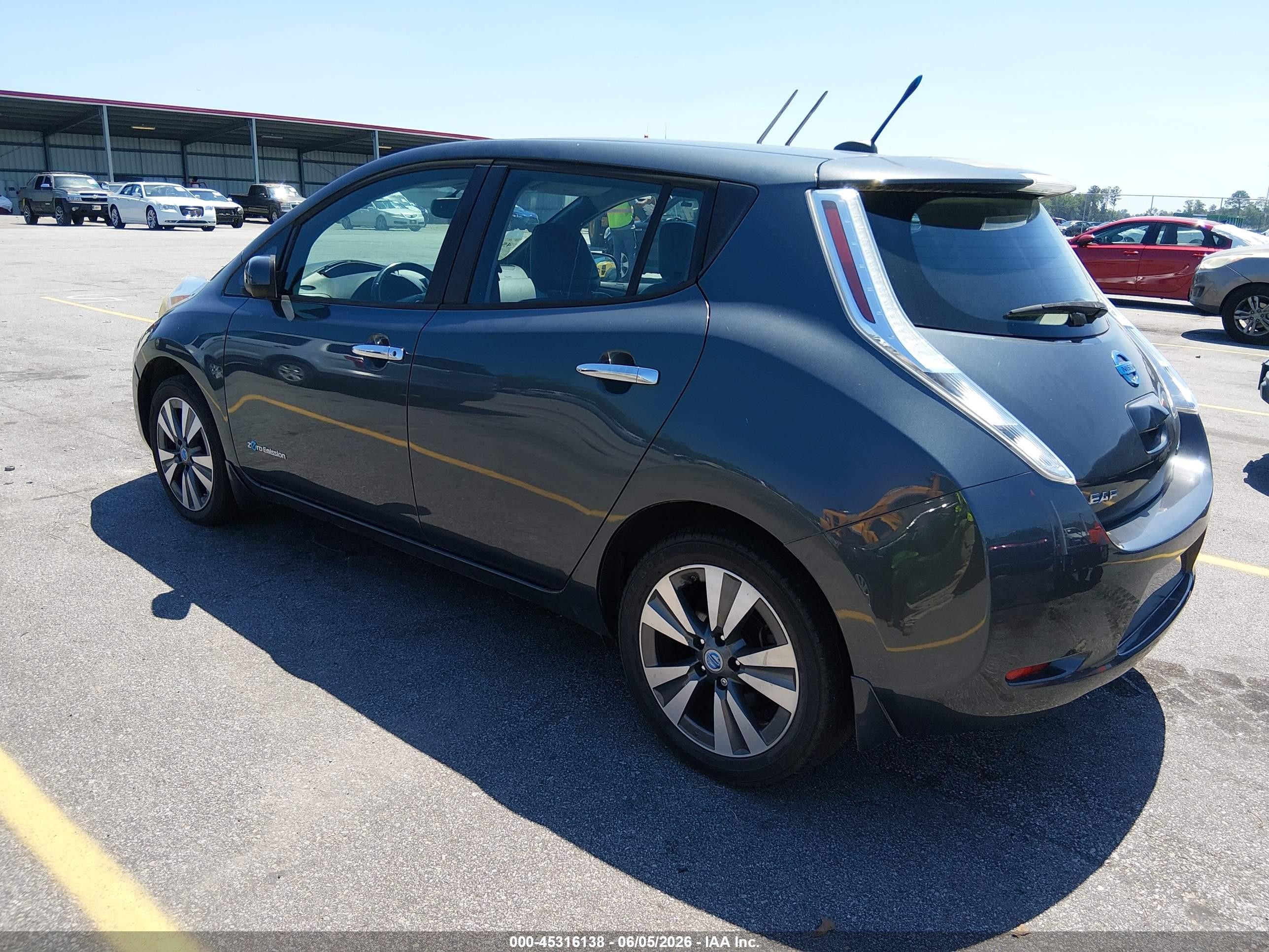 2013 Nissan Leaf Sl Gray vin: 1N4AZ0CP8DC410980