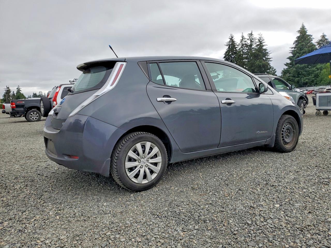 2013 Nissan Leaf S Gray vin: 1N4AZ0CP8DC413636