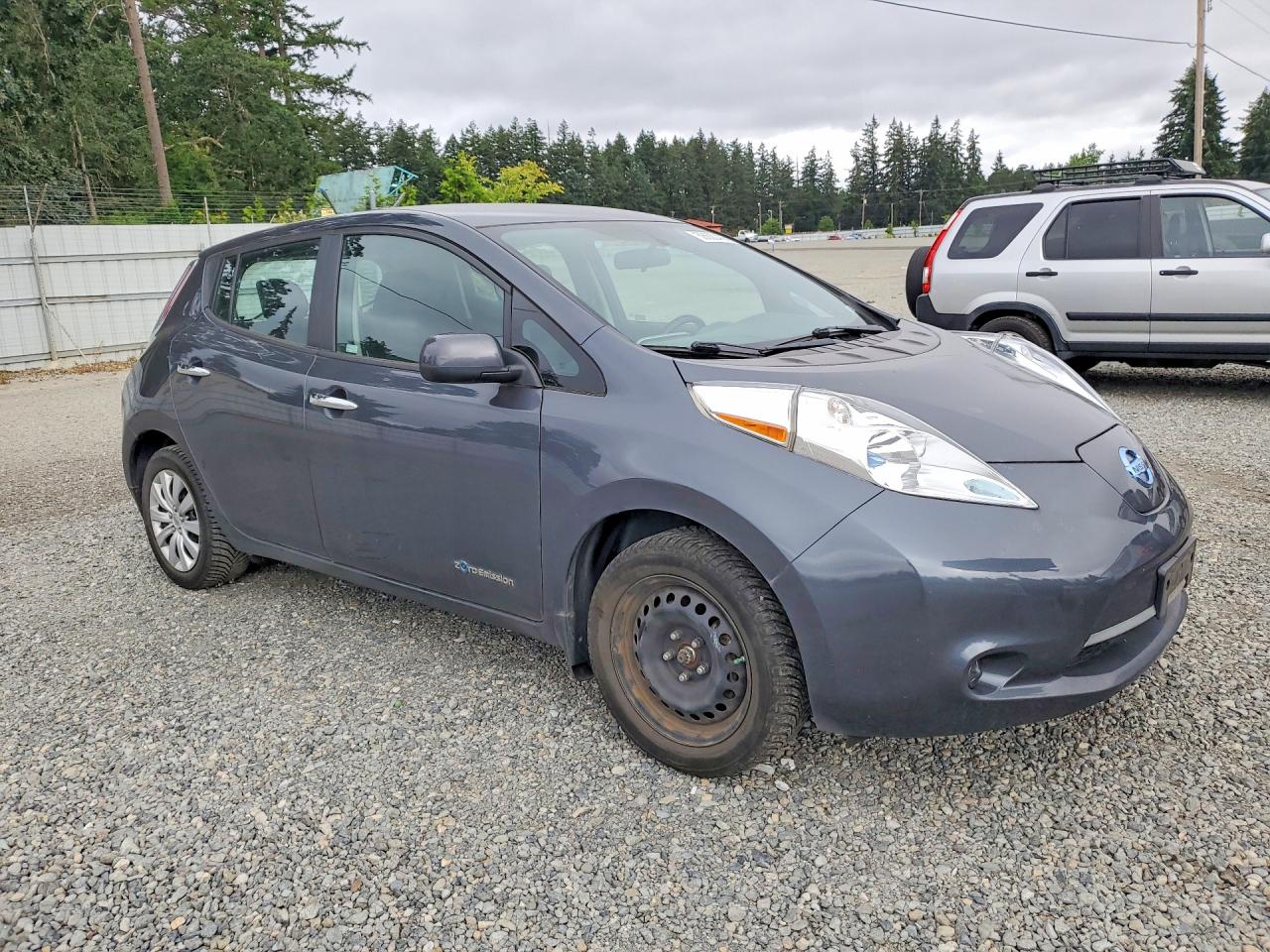 2013 Nissan Leaf S Gray vin: 1N4AZ0CP8DC413636