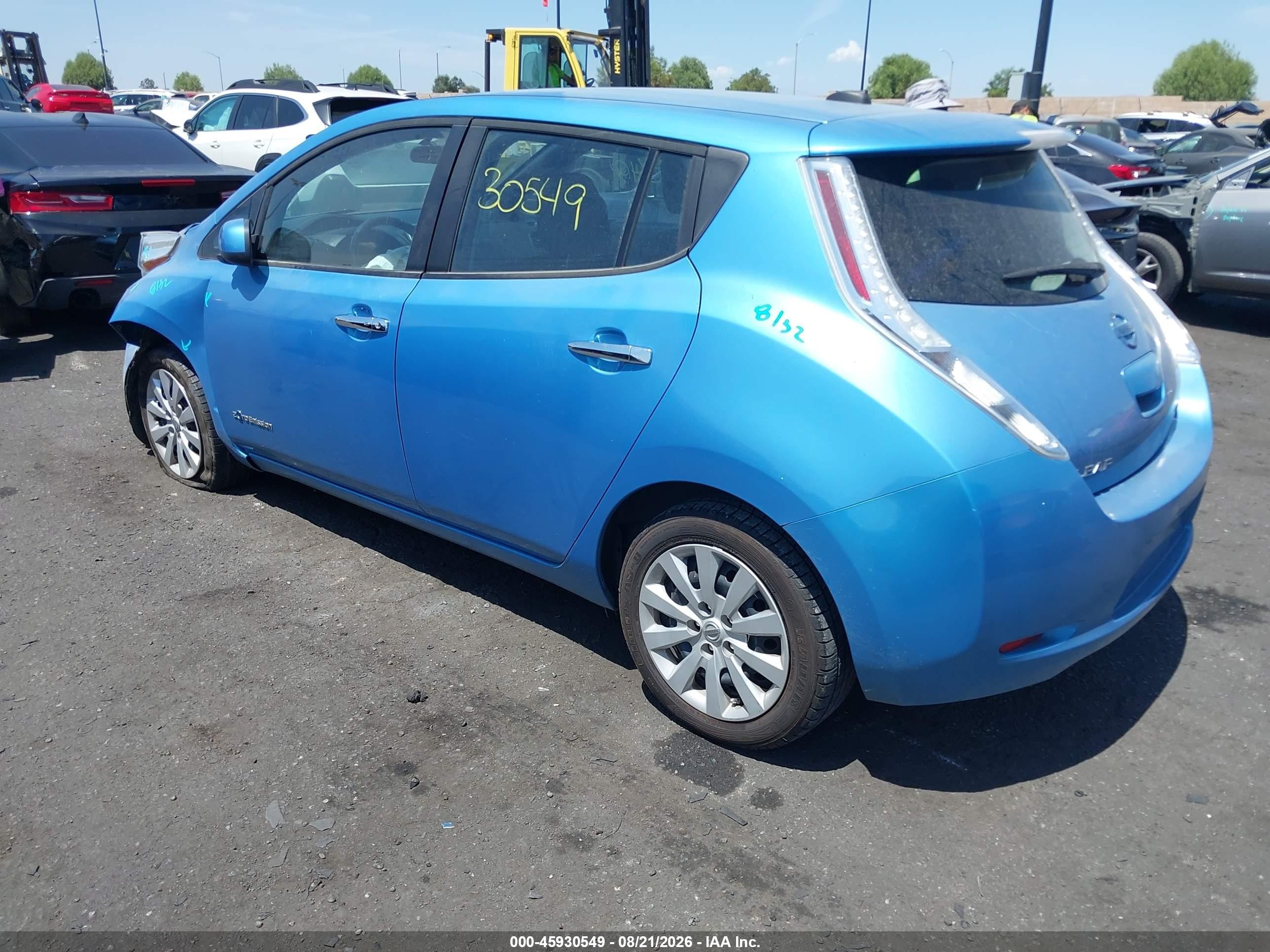 2013 Nissan Leaf S Blue vin: 1N4AZ0CP8DC416441