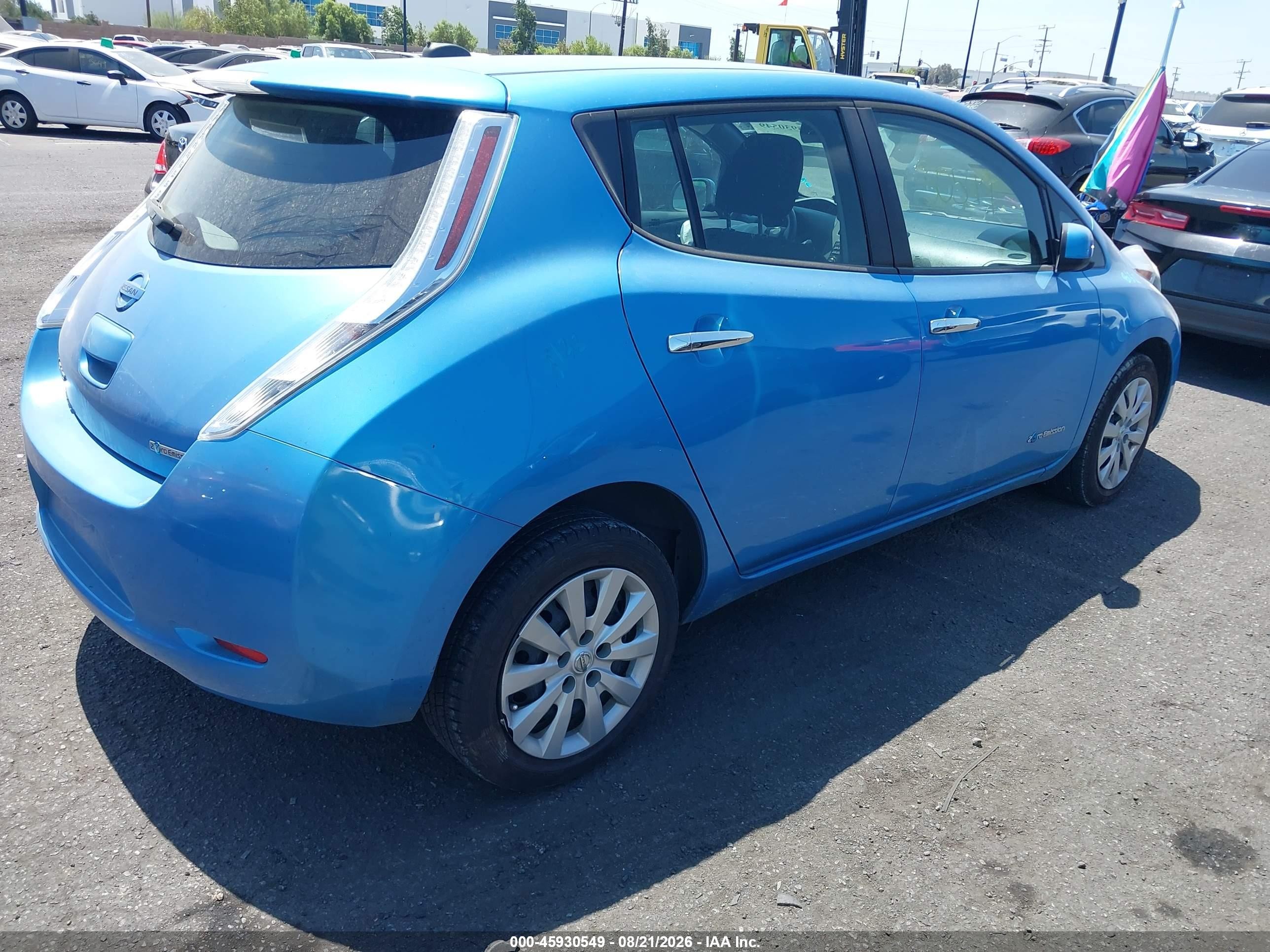 2013 Nissan Leaf S Blue vin: 1N4AZ0CP8DC416441