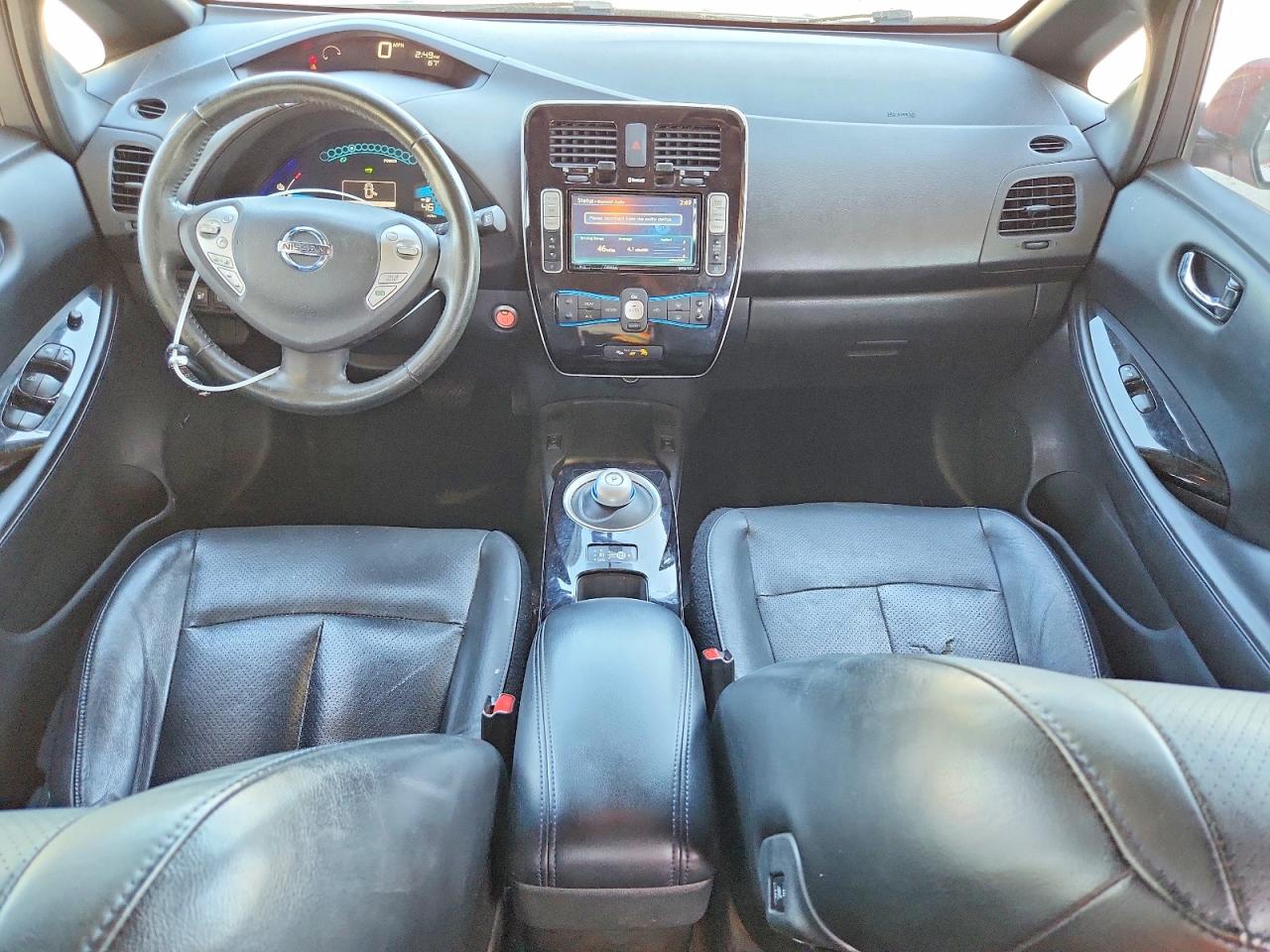 2013 Nissan Leaf S Burgundy vin: 1N4AZ0CP8DC419646