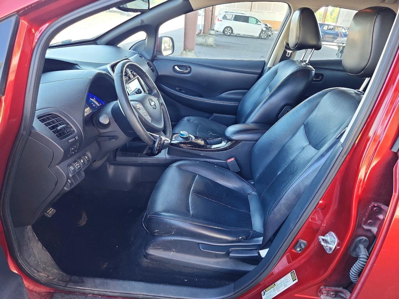 2013 Nissan Leaf S Burgundy vin: 1N4AZ0CP8DC419646