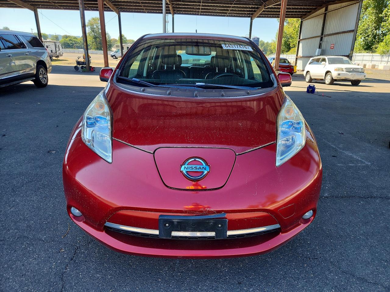 2013 Nissan Leaf S Burgundy vin: 1N4AZ0CP8DC419646