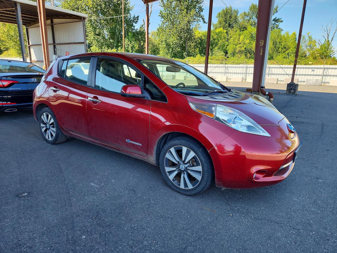 2013 Nissan Leaf S Burgundy vin: 1N4AZ0CP8DC419646