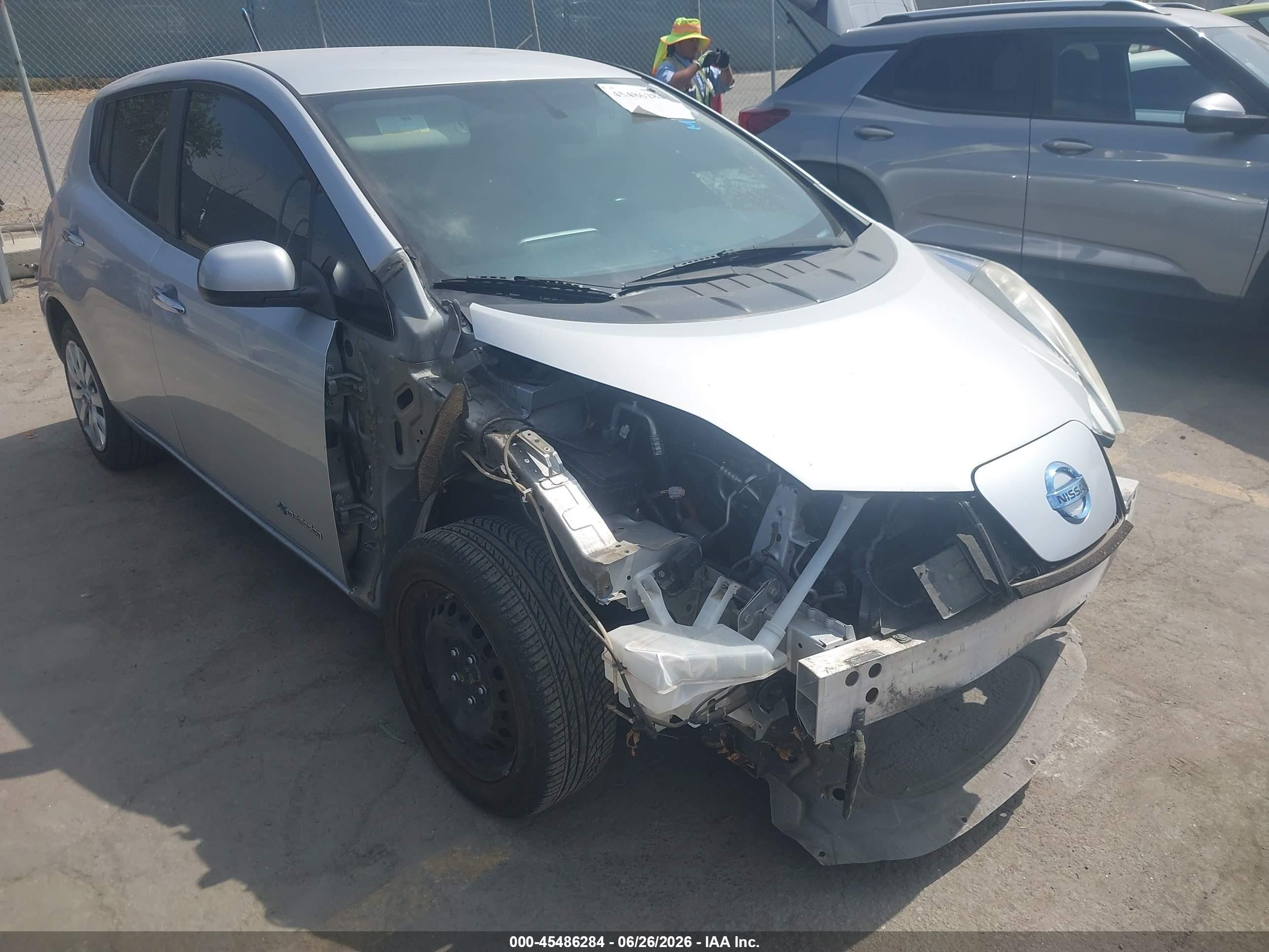 2013 Nissan Leaf S Silver vin: 1N4AZ0CP8DC419727