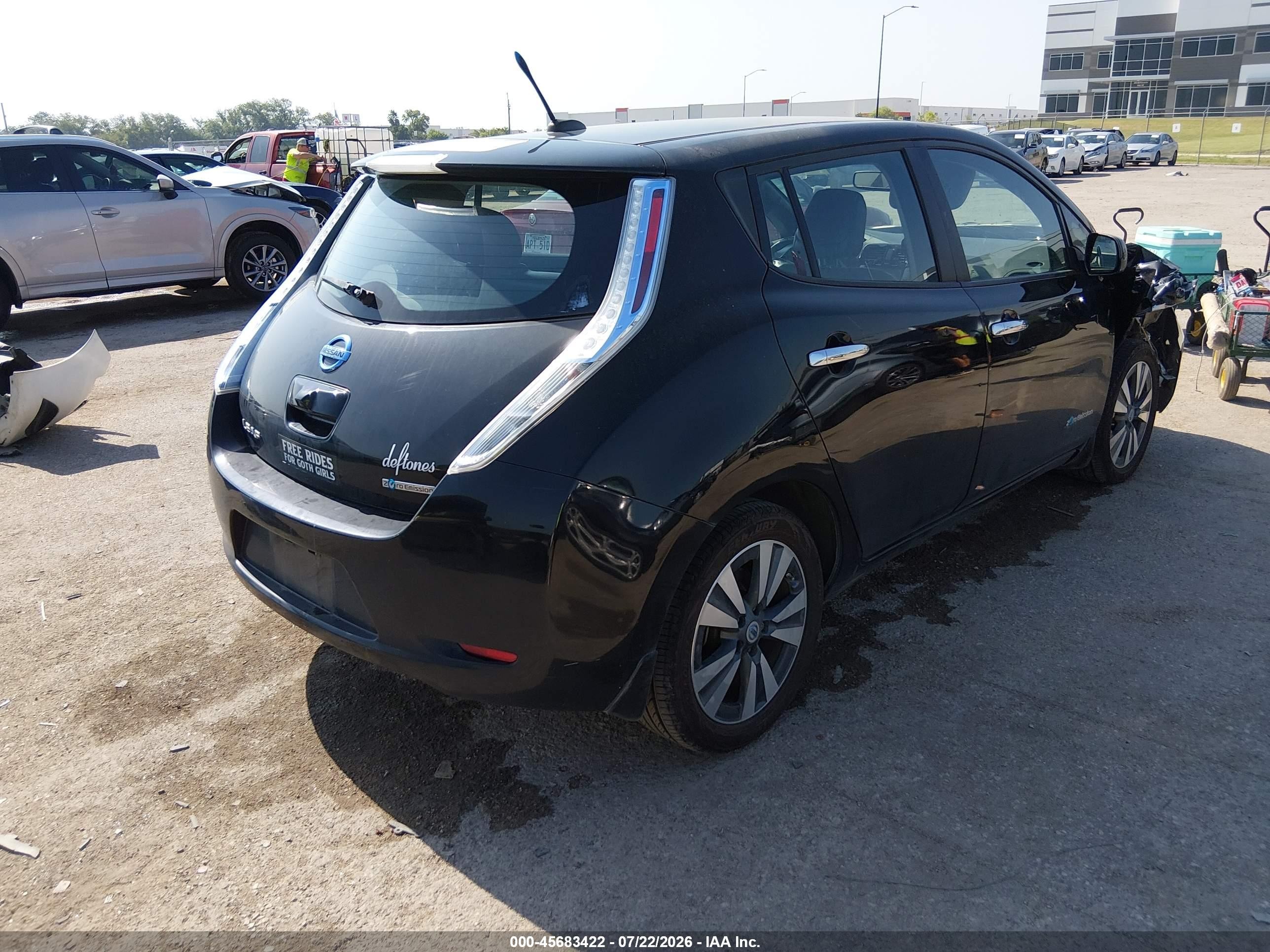 2013 Nissan Leaf Sl Black vin: 1N4AZ0CP8DC422871