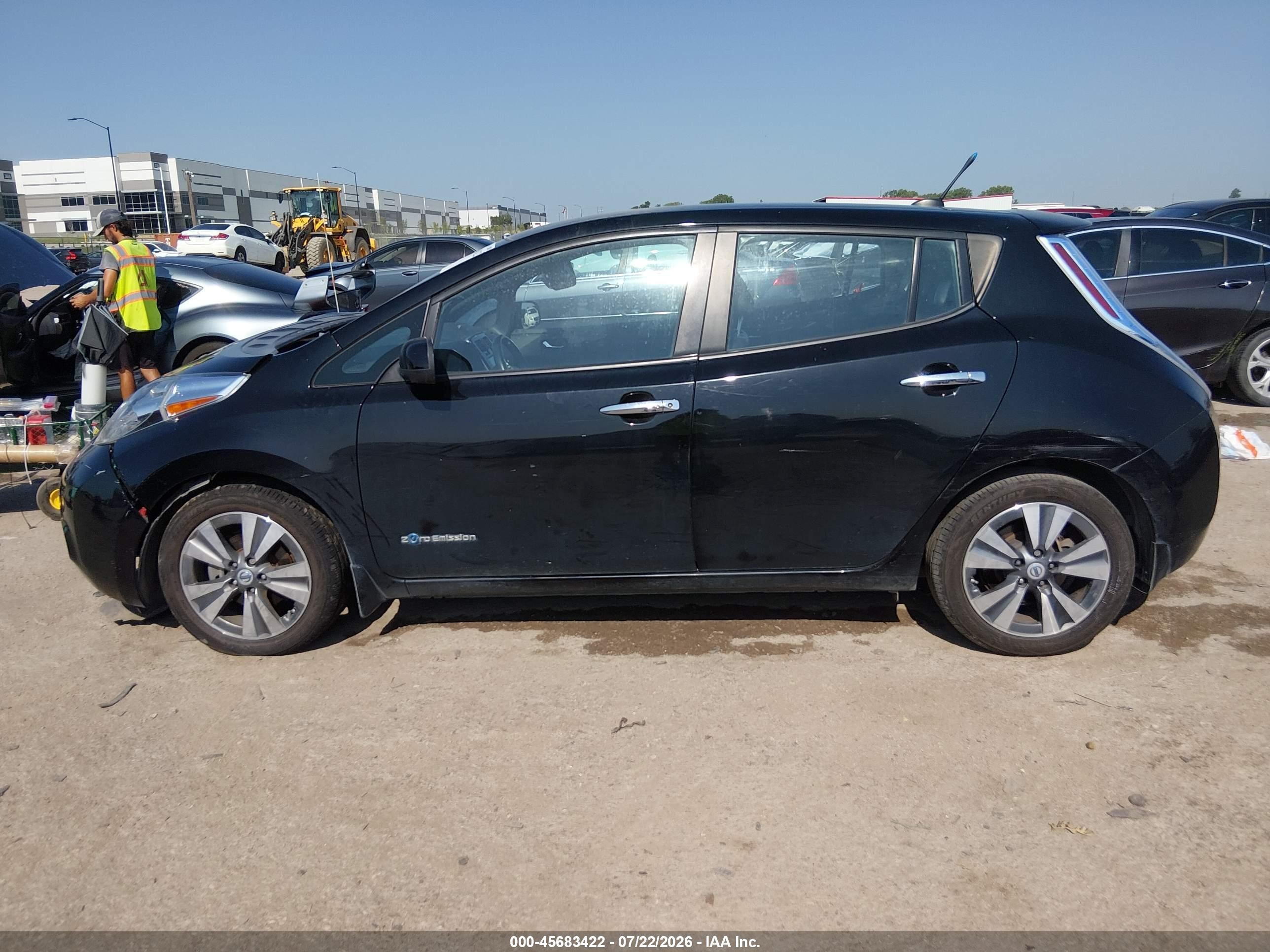 2013 Nissan Leaf Sl Black vin: 1N4AZ0CP8DC422871
