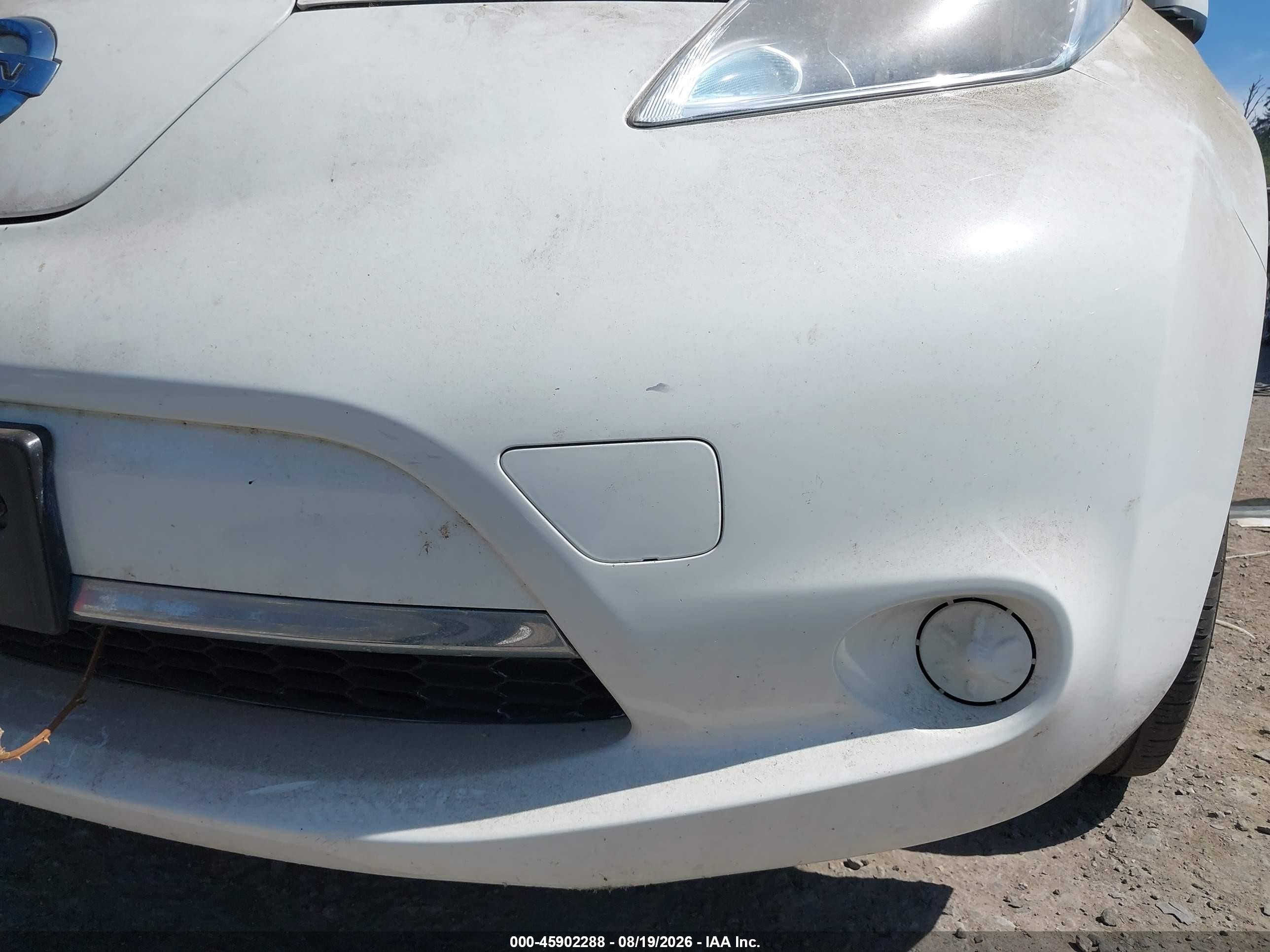 2014 Nissan Leaf S White vin: 1N4AZ0CP8EC340740