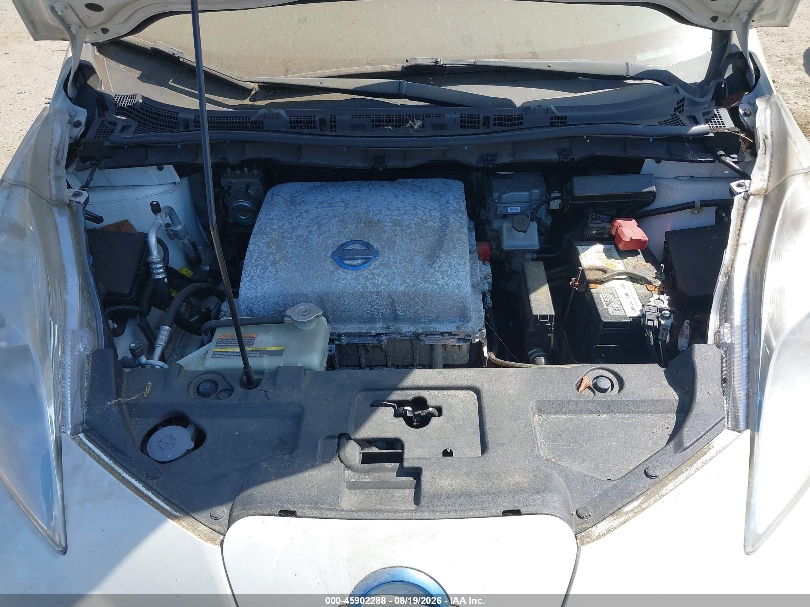 2014 Nissan Leaf S White vin: 1N4AZ0CP8EC340740