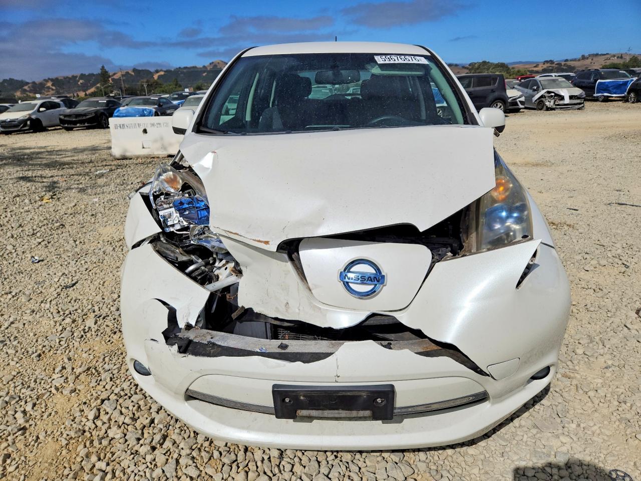 2015 Nissan Leaf Sv White vin: 1N4AZ0CP8FC304614