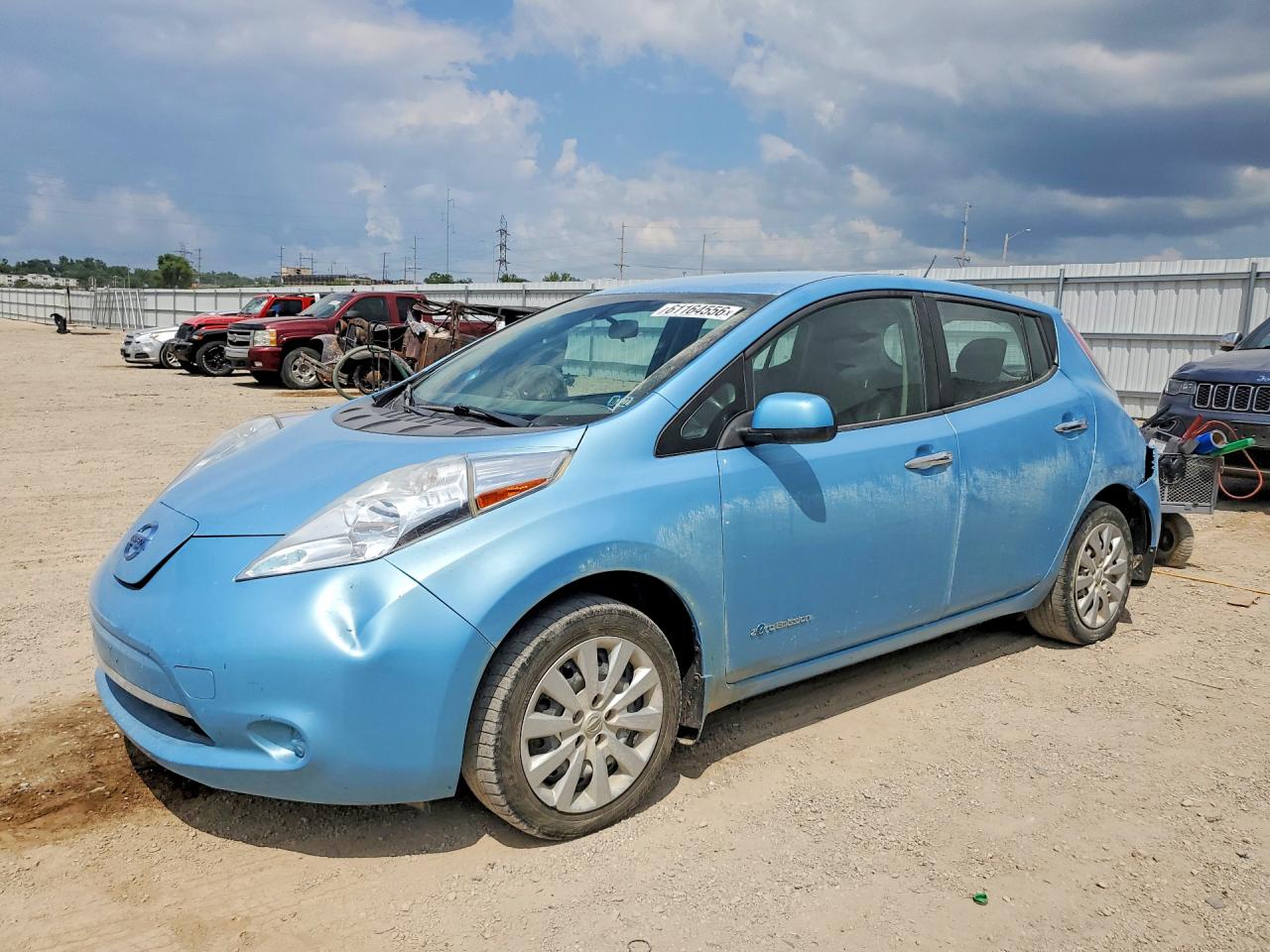 2015 Nissan Leaf S Blue vin: 1N4AZ0CP8FC309621