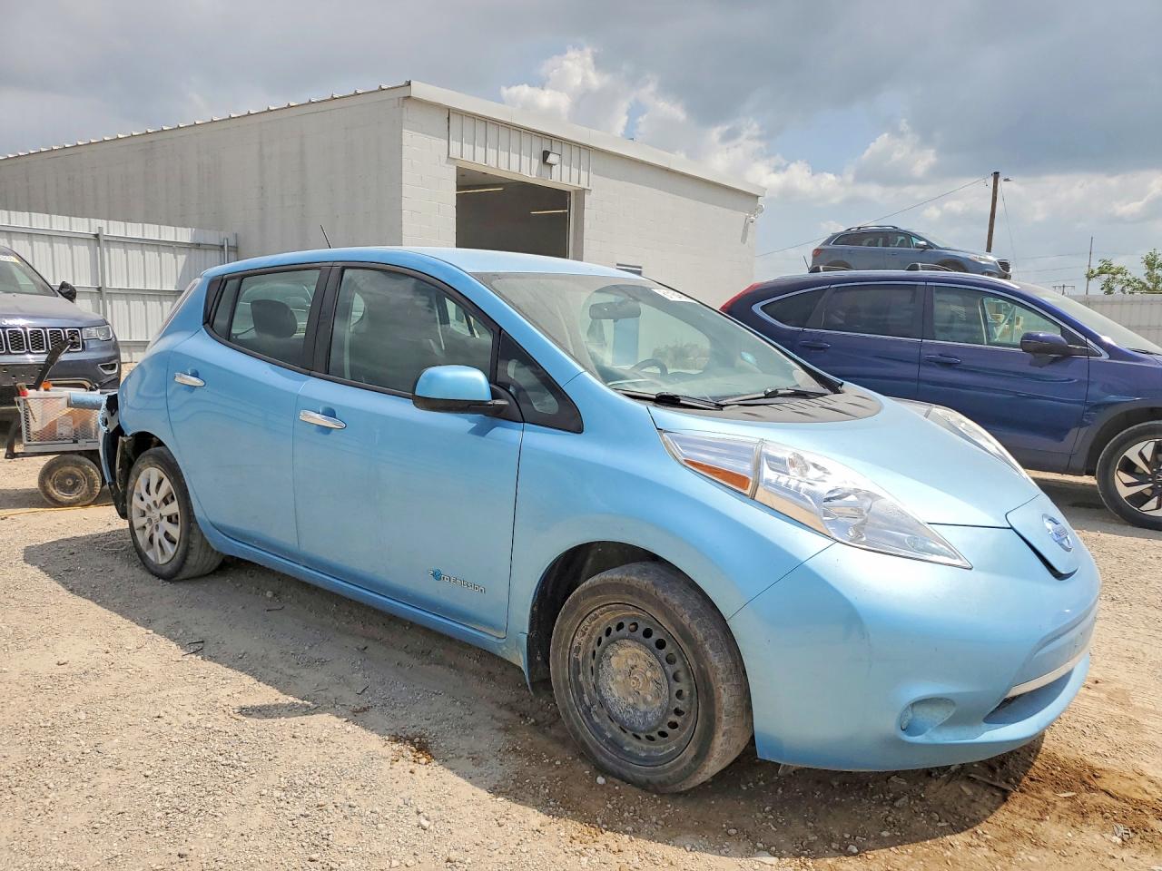 2015 Nissan Leaf S Blue vin: 1N4AZ0CP8FC309621