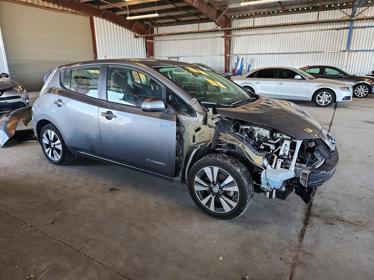 2015 Nissan Leaf Sv Gray vin: 1N4AZ0CP8FC312521