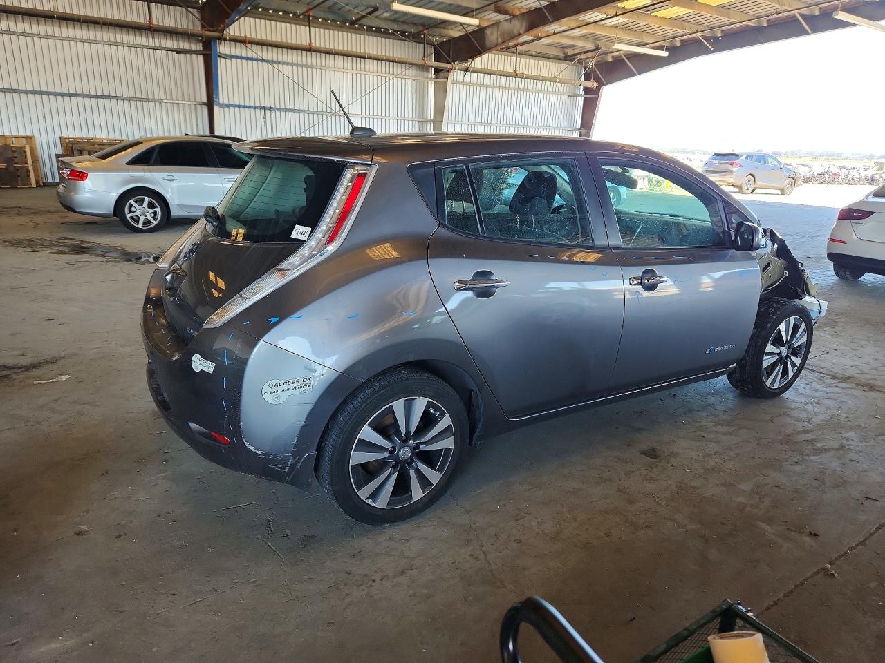2015 Nissan Leaf Sv Gray vin: 1N4AZ0CP8FC312521