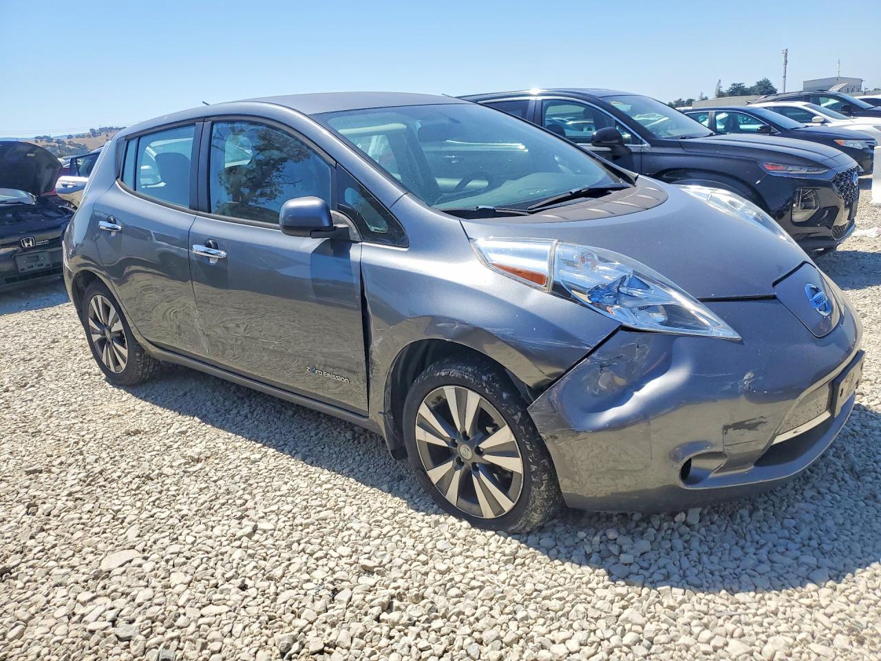 2015 Nissan Leaf Sv Gray vin: 1N4AZ0CP8FC323762