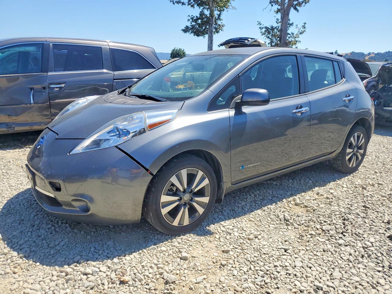 2015 Nissan Leaf Sv Gray vin: 1N4AZ0CP8FC323762