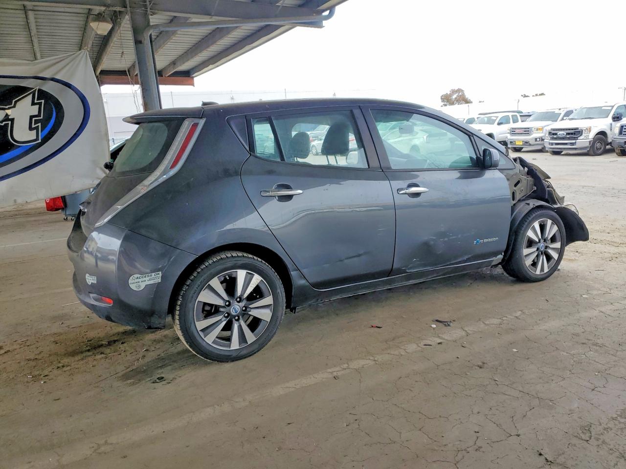 2013 Nissan Leaf S Gray vin: 1N4AZ0CP9DC417050